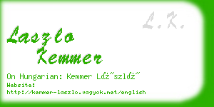 laszlo kemmer business card